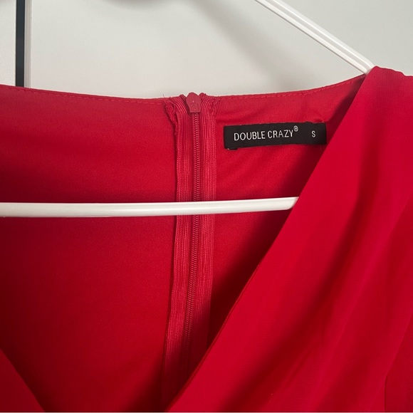 Red Long Sleeve Dress - Picture 4 of 5